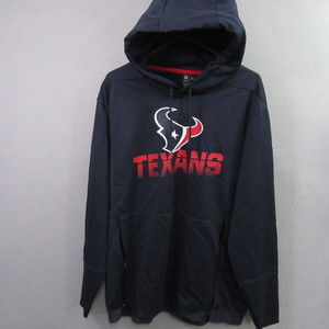 Nike Mens Houston Texans Hoodie XL Blue NFL‎ Dri Fit Football Side Zip